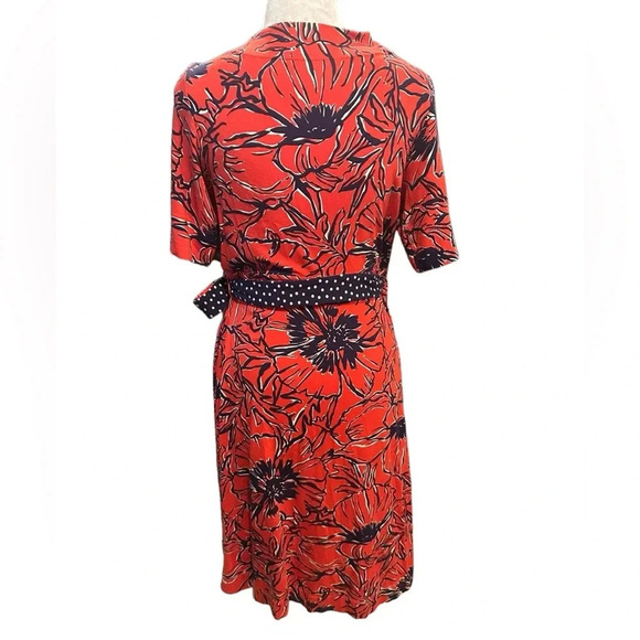 Lilly Pulitzer adalie wrap red/navy dress size S - Picture 9 of 12